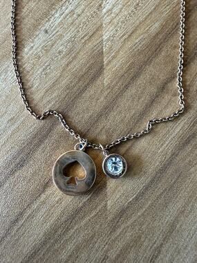 Kate Spade "Spot The Spade" Gold Charm Necklace